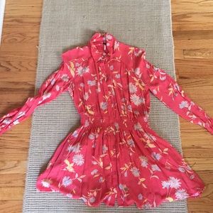 Floral button up dress